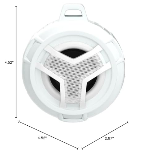 EBODA Bluetooth Shower Speaker, Portable Bluetooth Speakers, IP67 Waterproof Wireless Speaker with LED Light, Floating, 2000mAh, True Wireless Stereo for Kayak, Beach, Gifts for unisex -Black