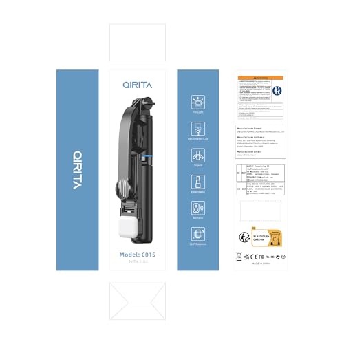 Selfie Stick, 41'' Extendable Phone Tripod Stand with Phone Holder & Detachable Remote, 360° Rotation Selfie Stick Tripod for Cell Phone Compatible with iPhone, Android, Samsung