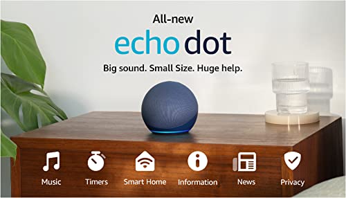 Amazon Echo Dot (2022 release), Vibrant sounding speaker with Alexa+ Early Access, Great for bedrooms, dining rooms and offices, Glacier White