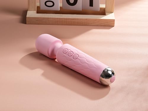 Vibrator Wand,Adult Sex Toy Wand, G Spot Dildo, Clit Vibrator, Sex Vibrators,Clitoris Stimulation,with 8 Speeds & 20 Patterns,Fully Waterproof,Vibrating Wand for her Pleasure (Rose Red)