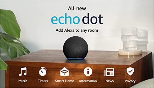 Amazon Echo Dot (2022 release), Vibrant sounding speaker with Alexa+ Early Access, Great for bedrooms, dining rooms and offices, Glacier White