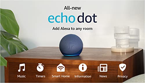 Amazon Echo Dot (2022 release), Vibrant sounding speaker with Alexa+ Early Access, Great for bedrooms, dining rooms and offices, Glacier White
