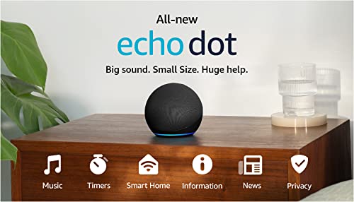 Amazon Echo Dot (2022 release), Vibrant sounding speaker with Alexa+ Early Access, Great for bedrooms, dining rooms and offices, Glacier White