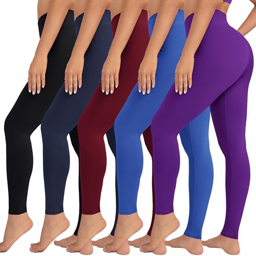 VALANDY High Waisted Leggings for Women Stretch Tummy Control Workout Running Yoga Pants Reg&Plus Size