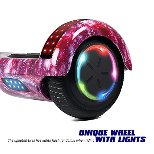LIEAGLE Hoverboard, 6.5" Self Balancing Scooter Hover Board with Bluetooth Wheels LED Lights for Kids Adults