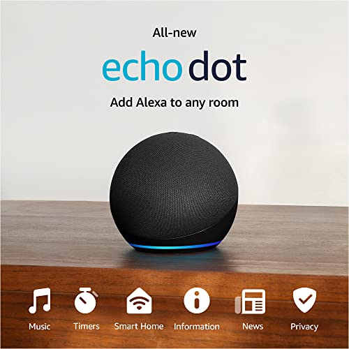 Amazon Echo Dot (2022 release), Vibrant sounding speaker with Alexa+ Early Access, Great for bedrooms, dining rooms and offices, Glacier White