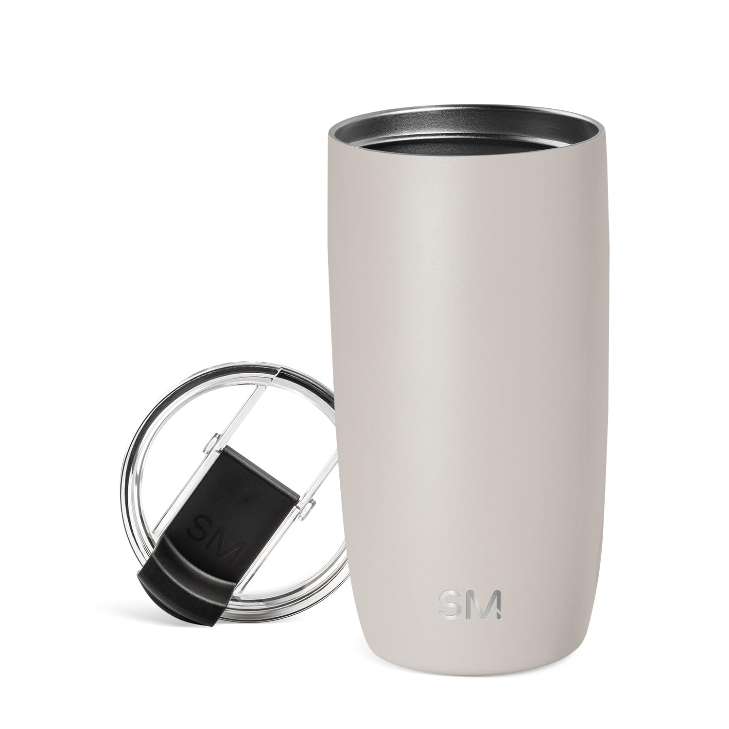 Simple Modern Travel Coffee Mug Tumbler with Flip Lid | Reusable Insulated Stainless Steel Cold Brew Iced Coffee Cup Thermos | Gifts for Women Men Him Her | Voyager Collection | 20oz | Midnight Black