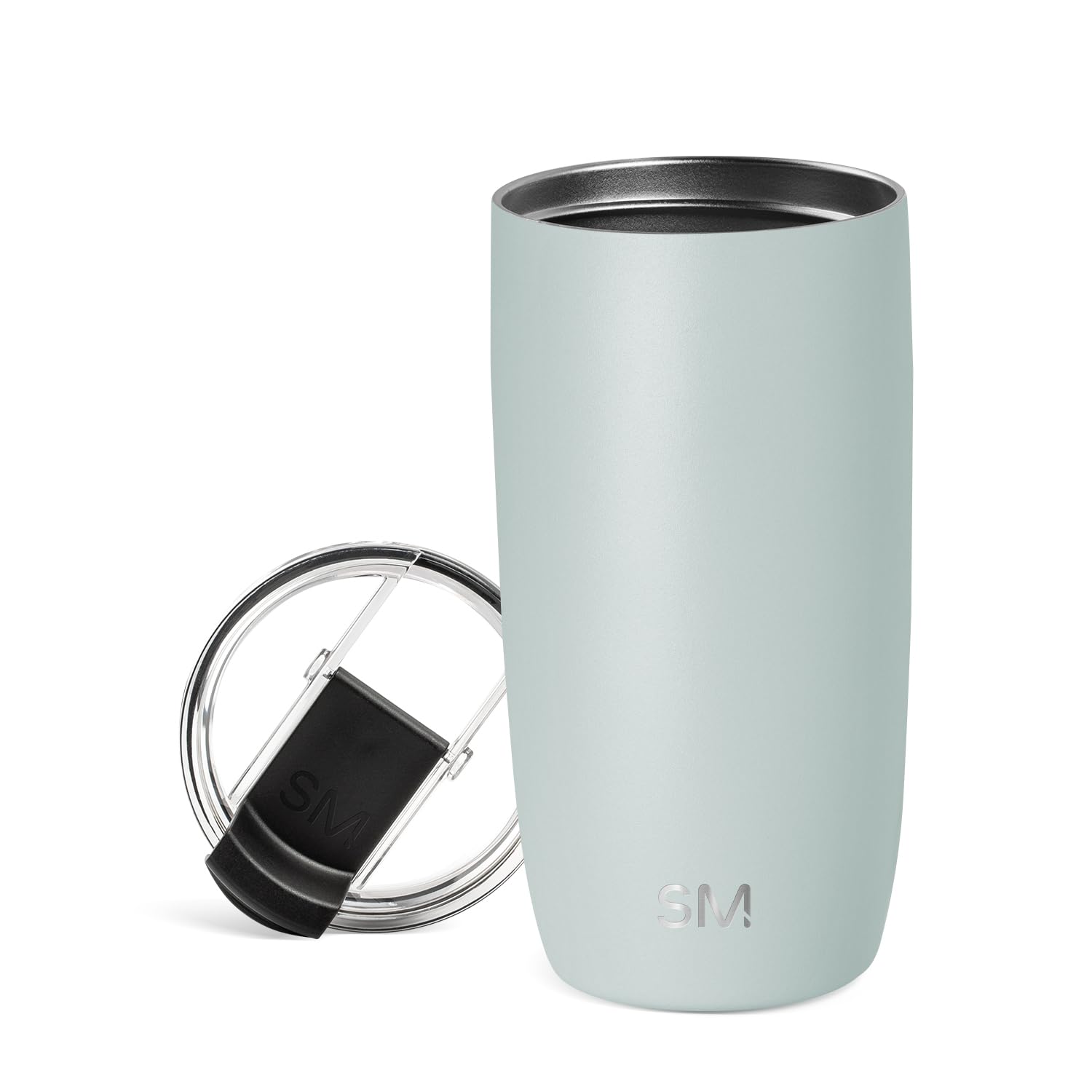 Simple Modern Travel Coffee Mug Tumbler with Flip Lid | Reusable Insulated Stainless Steel Cold Brew Iced Coffee Cup Thermos | Gifts for Women Men Him Her | Voyager Collection | 20oz | Midnight Black