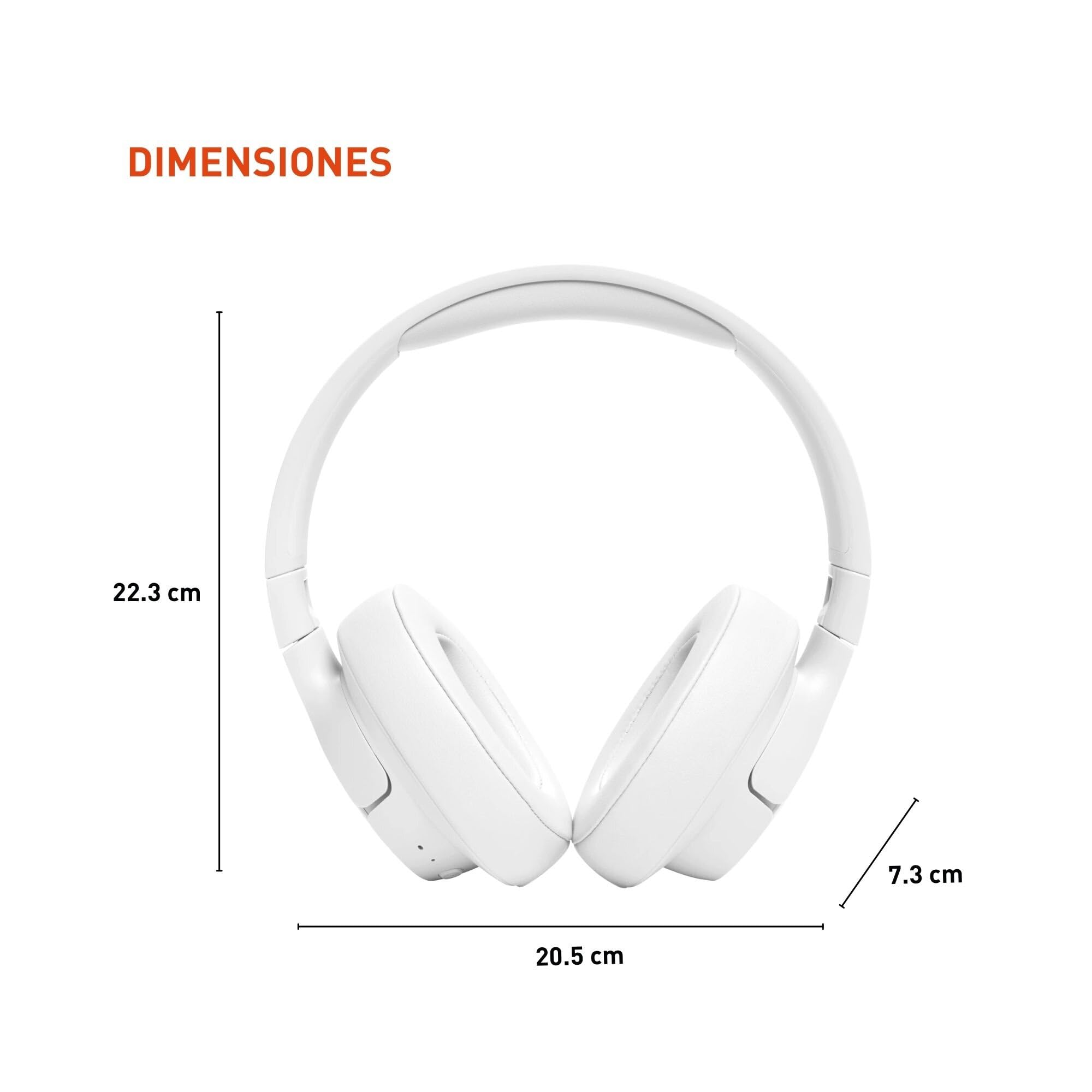 JBL Tune 720BT - Wireless Over-Ear Headphones with JBL Pure Bass Sound, Bluetooth 5.3, Up to 76H Battery Life and Speed Charge, Lightweight, Comfortable and Foldable Design (Black)