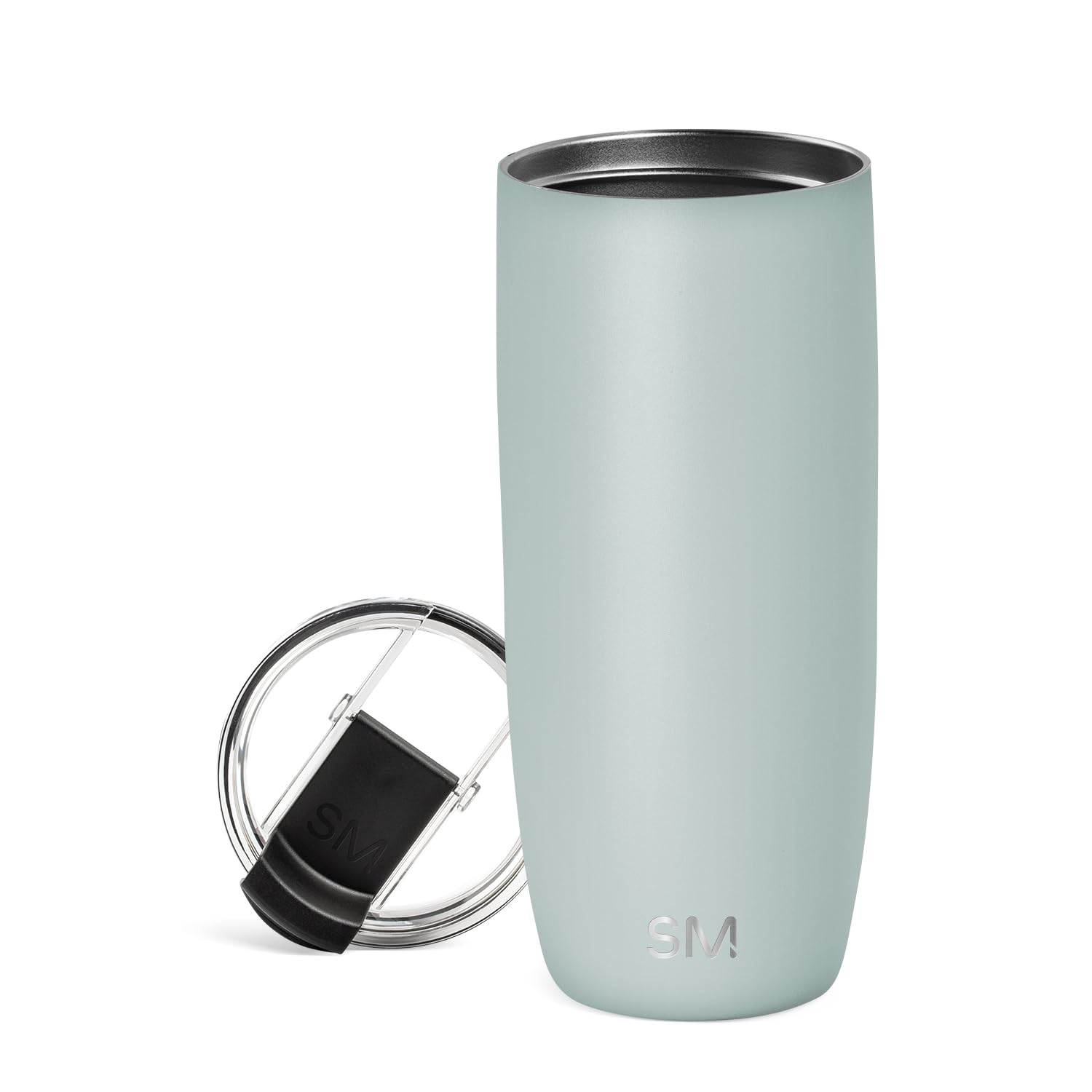 Simple Modern Travel Coffee Mug Tumbler with Flip Lid | Reusable Insulated Stainless Steel Cold Brew Iced Coffee Cup Thermos | Gifts for Women Men Him Her | Voyager Collection | 20oz | Midnight Black