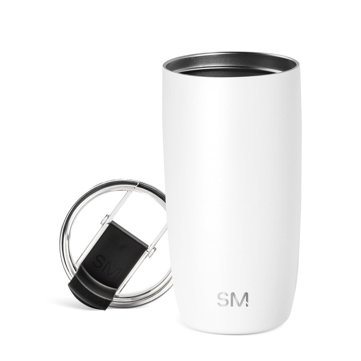 Simple Modern Travel Coffee Mug Tumbler with Flip Lid | Reusable Insulated Stainless Steel Cold Brew Iced Coffee Cup Thermos | Gifts for Women Men Him Her | Voyager Collection | 20oz | Midnight Black