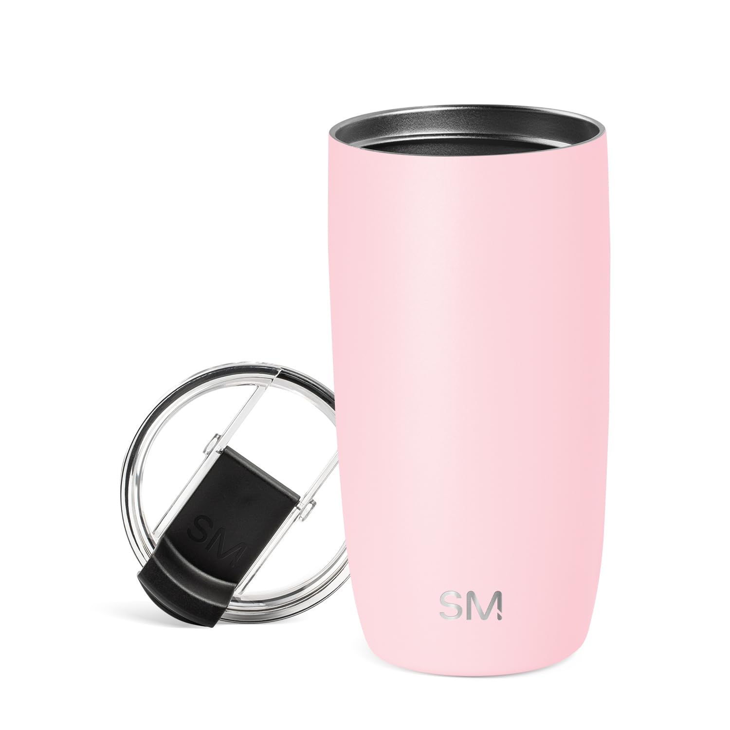 Simple Modern Travel Coffee Mug Tumbler with Flip Lid | Reusable Insulated Stainless Steel Cold Brew Iced Coffee Cup Thermos | Gifts for Women Men Him Her | Voyager Collection | 20oz | Midnight Black