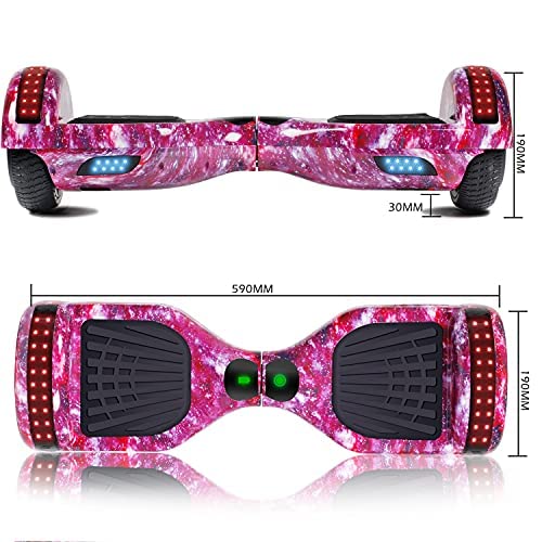 LIEAGLE Hoverboard, 6.5" Self Balancing Scooter Hover Board with Bluetooth Wheels LED Lights for Kids Adults