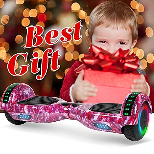 LIEAGLE Hoverboard, 6.5" Self Balancing Scooter Hover Board with Bluetooth Wheels LED Lights for Kids Adults
