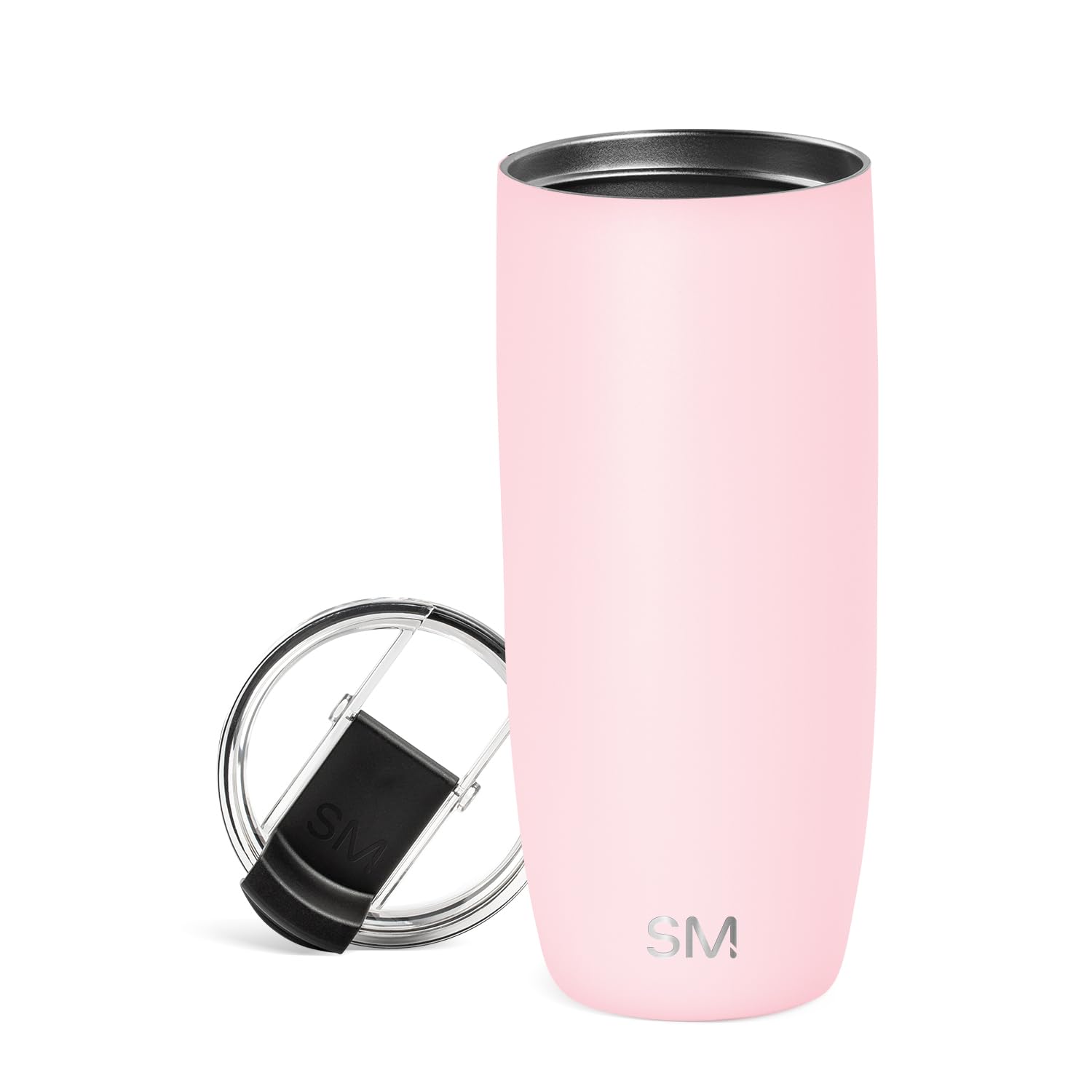 Simple Modern Travel Coffee Mug Tumbler with Flip Lid | Reusable Insulated Stainless Steel Cold Brew Iced Coffee Cup Thermos | Gifts for Women Men Him Her | Voyager Collection | 20oz | Midnight Black