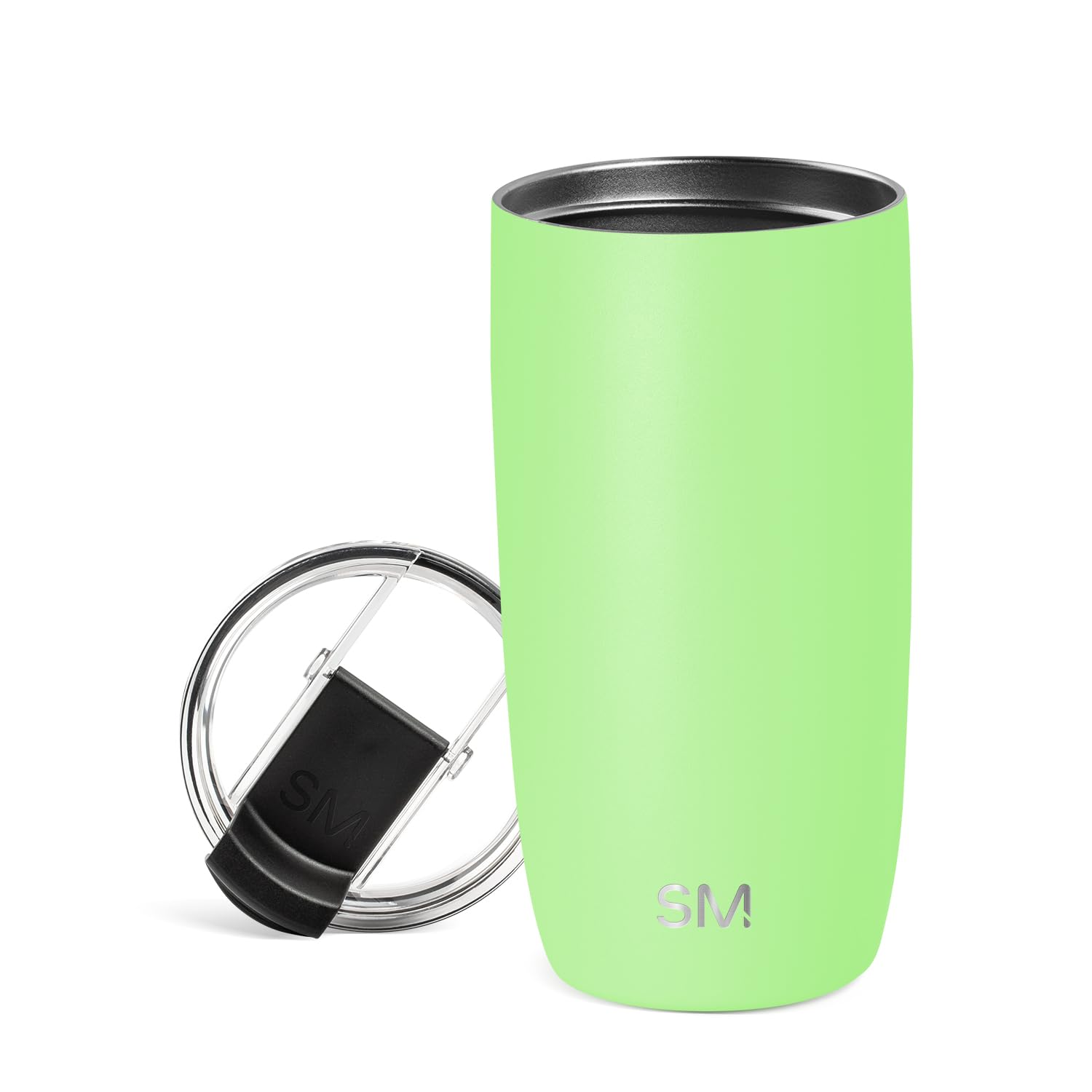 Simple Modern Travel Coffee Mug Tumbler with Flip Lid | Reusable Insulated Stainless Steel Cold Brew Iced Coffee Cup Thermos | Gifts for Women Men Him Her | Voyager Collection | 20oz | Midnight Black