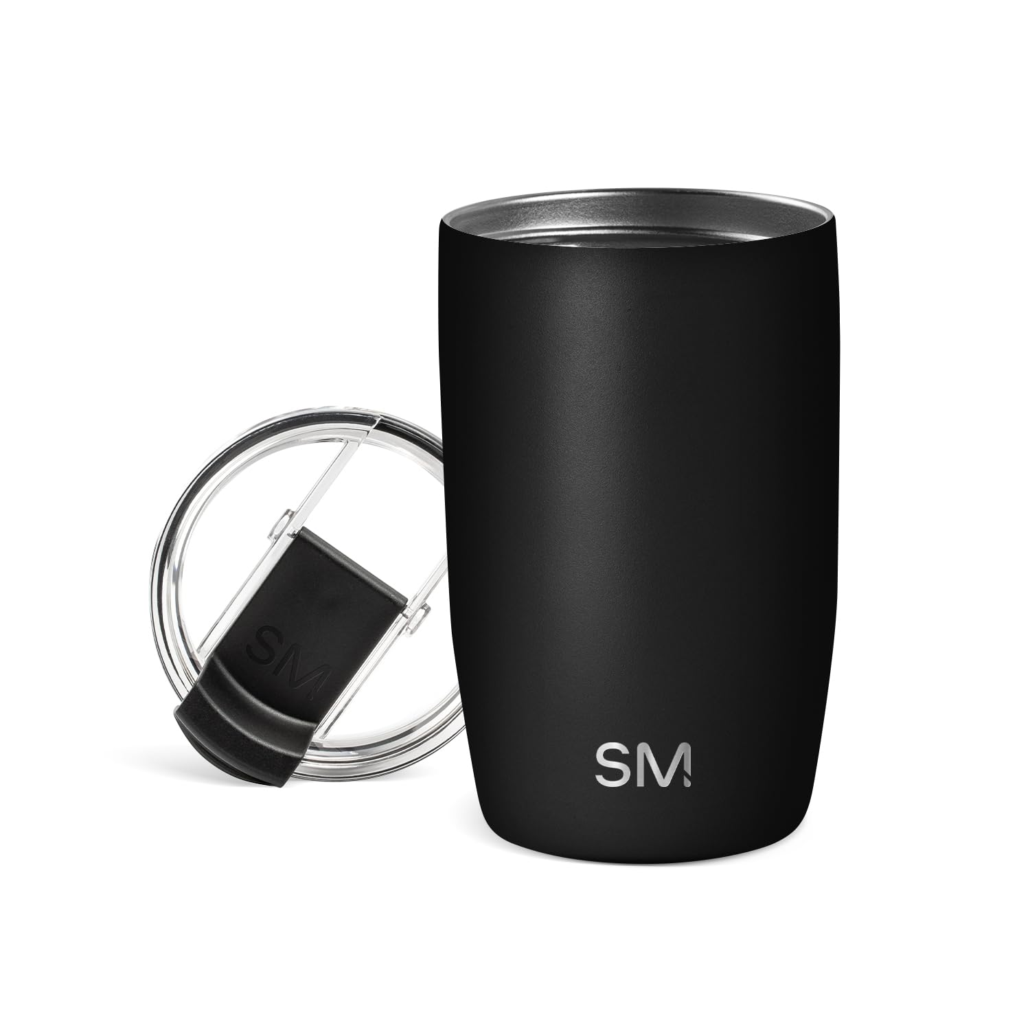 Simple Modern Travel Coffee Mug Tumbler with Flip Lid | Reusable Insulated Stainless Steel Cold Brew Iced Coffee Cup Thermos | Gifts for Women Men Him Her | Voyager Collection | 20oz | Midnight Black