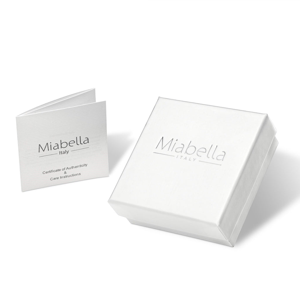 Miabella Italian 925 Sterling Silver Solid 9mm Diamond-Cut Cuban Link Curb Chain Bracelet for Men, Made in Italy