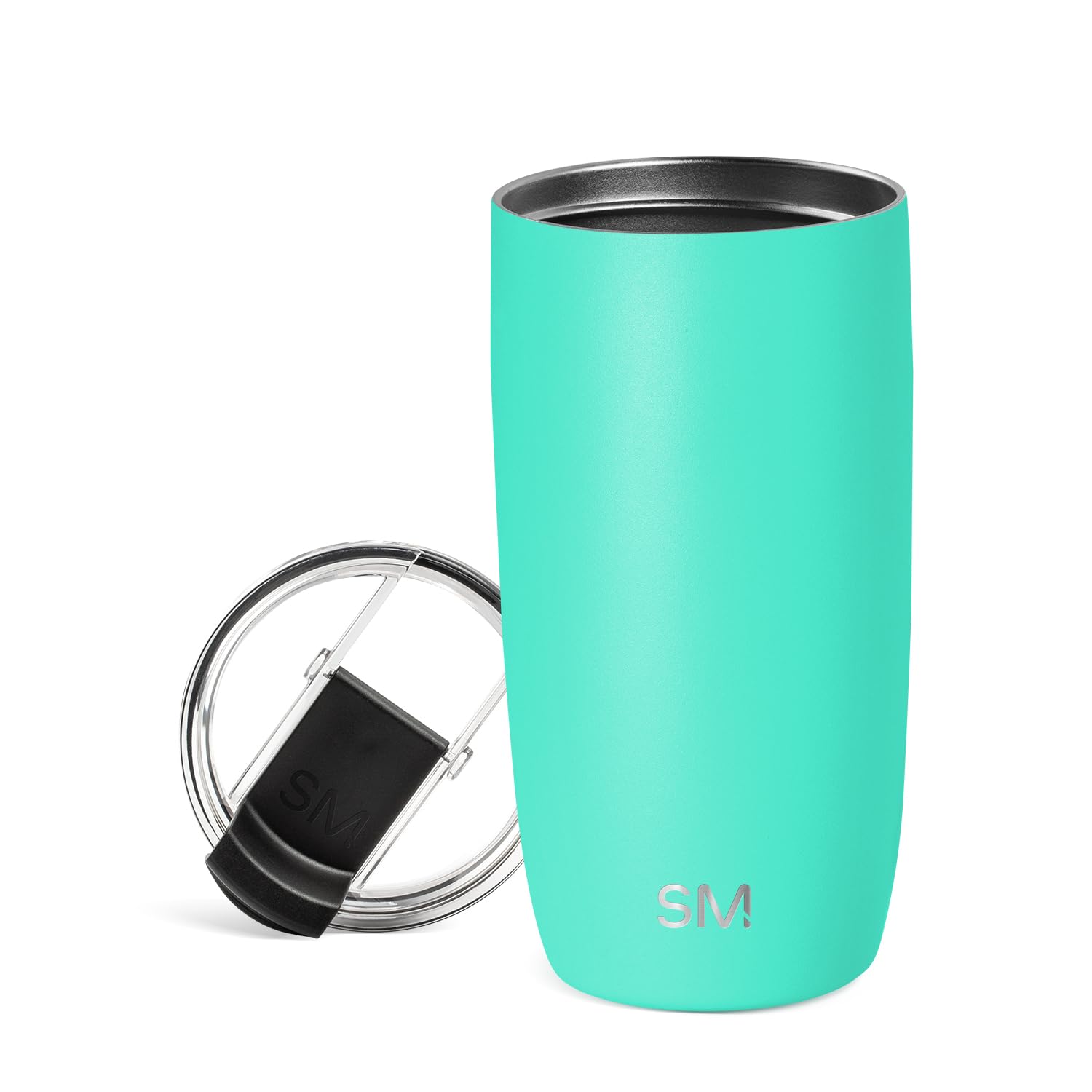 Simple Modern Travel Coffee Mug Tumbler with Flip Lid | Reusable Insulated Stainless Steel Cold Brew Iced Coffee Cup Thermos | Gifts for Women Men Him Her | Voyager Collection | 20oz | Midnight Black