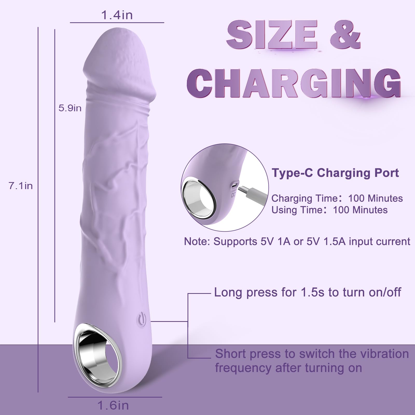 G Spot Dildo Realistic Vibrator, BGGOOD Adult Female Sex Toys with 10 Vibrations for Women, Silicone Dildos Finger Vibrators for Multiple Stimulation, Clitoris Stimulator for Solo and Couples Pleasure