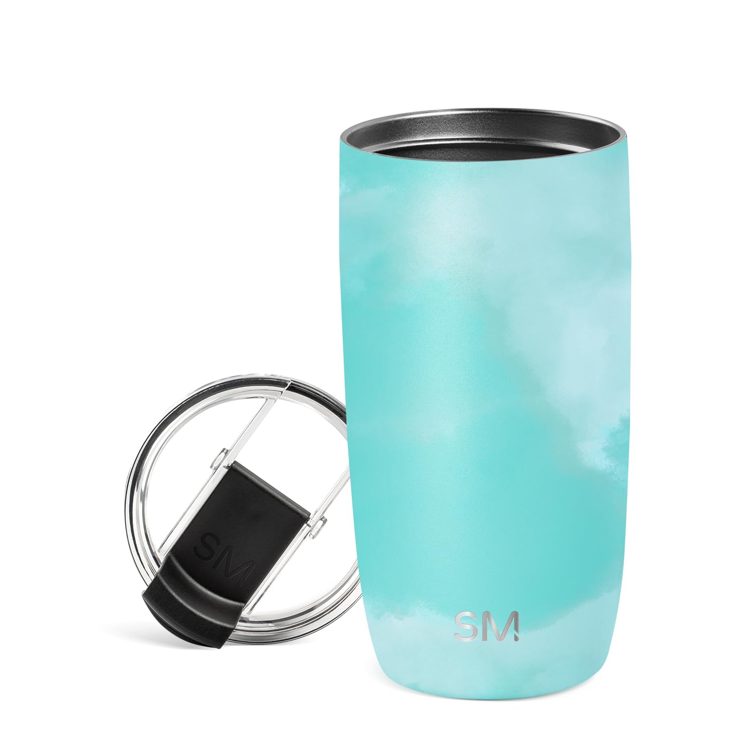 Simple Modern Travel Coffee Mug Tumbler with Flip Lid | Reusable Insulated Stainless Steel Cold Brew Iced Coffee Cup Thermos | Gifts for Women Men Him Her | Voyager Collection | 20oz | Midnight Black