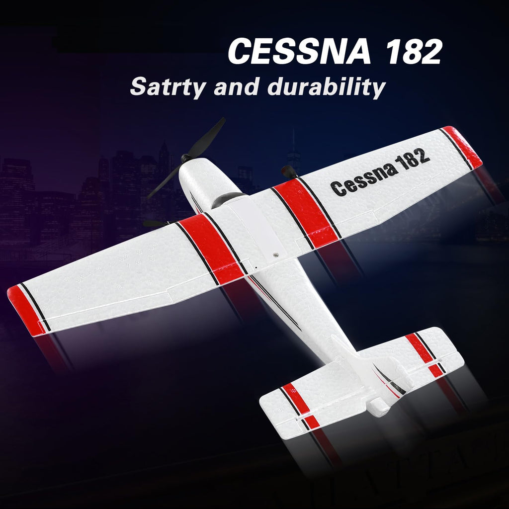 RC Airplane,RC Plane, 2.4GHz 2 Channels RTF RC Aircraft with 3-Axis Gyro for Beginner Easy to Speedy Fly Glider Toys with 2 Extra Batteries [ 3 Batteries ] White