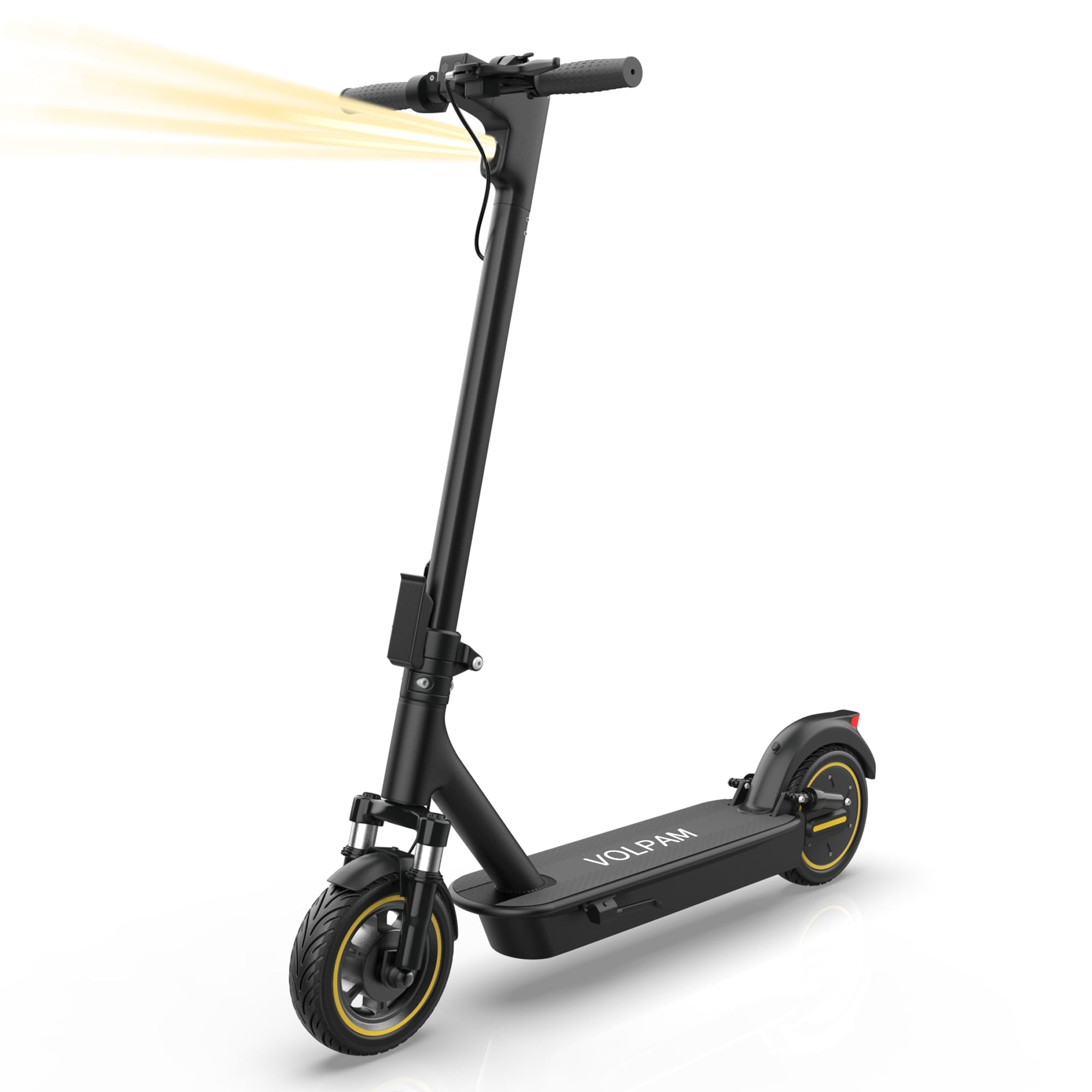VOLPAM Electric Scooter, 350W/500W Powerful Motor, 8.5"/10" Solid Tires, 19/22Mph, 28/23/21/16 Miles Max Range, Dual Braking