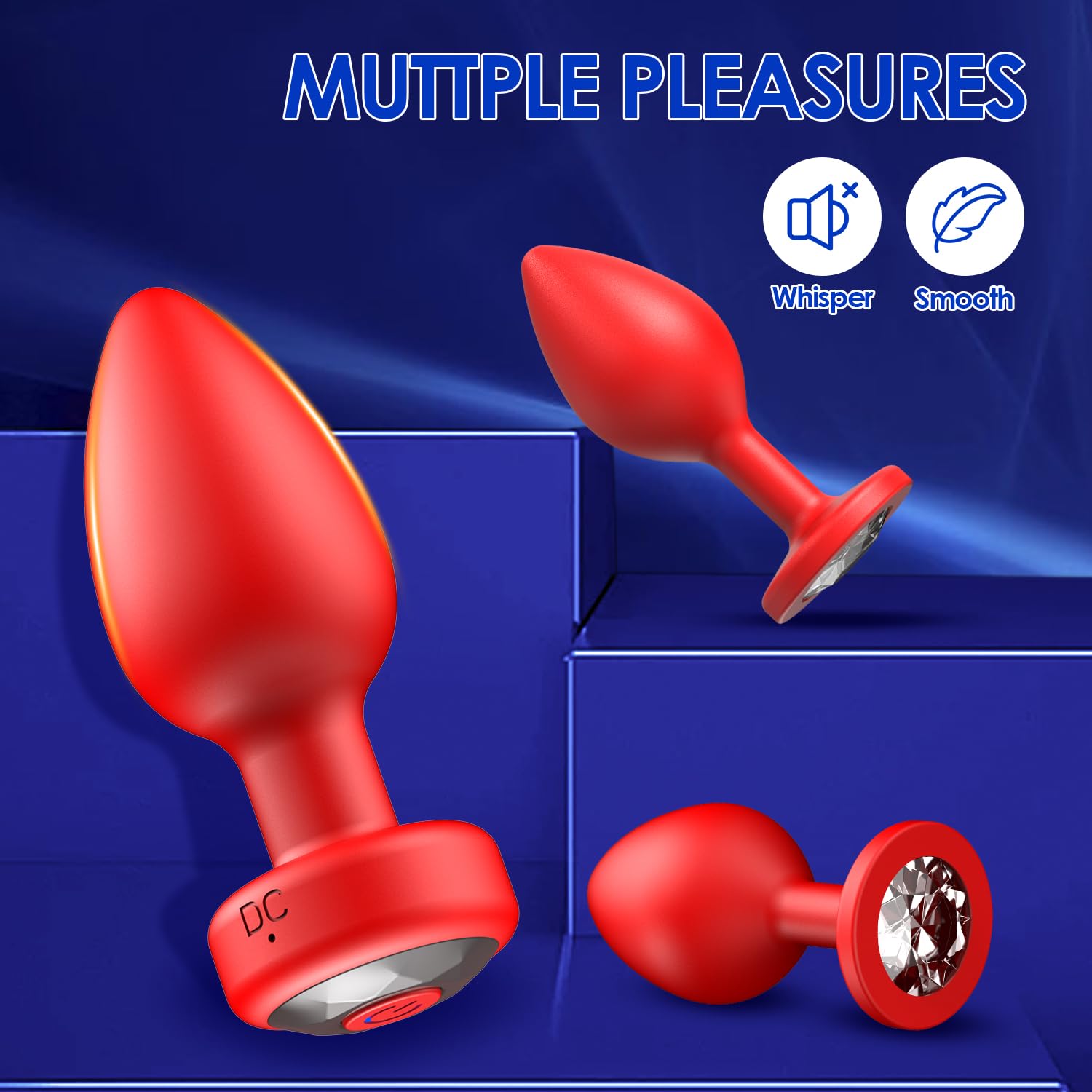 Anal Plug Sex Toys Vibrator – Silicone Butt Plugs Training Kit with Remote Control, 10 Vibration Modes, Prostate Massager for Adults – Black