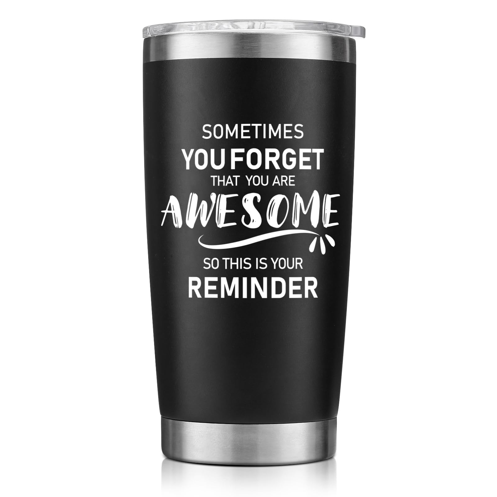 NOWWISH Inspirational Coffee Mug for Men, 14oz Vacuum Insulated Stainless Steel Cup, You Are Awesome Gift for Husband, Boyfriend, Dad - Navy Blue