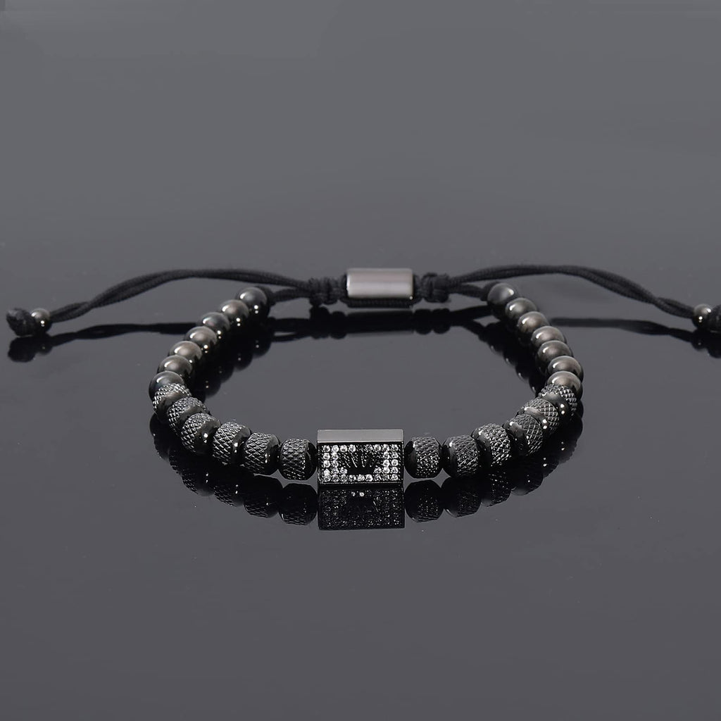 WFYOU 3PCS Stainless Steel Bracelets for Men Gold Roman Numeral Bangle Bracelet Twisted Cable Bracelet Adjustable Cuff Bracelet Mens Luxury Jewelry Bracelets Gifts