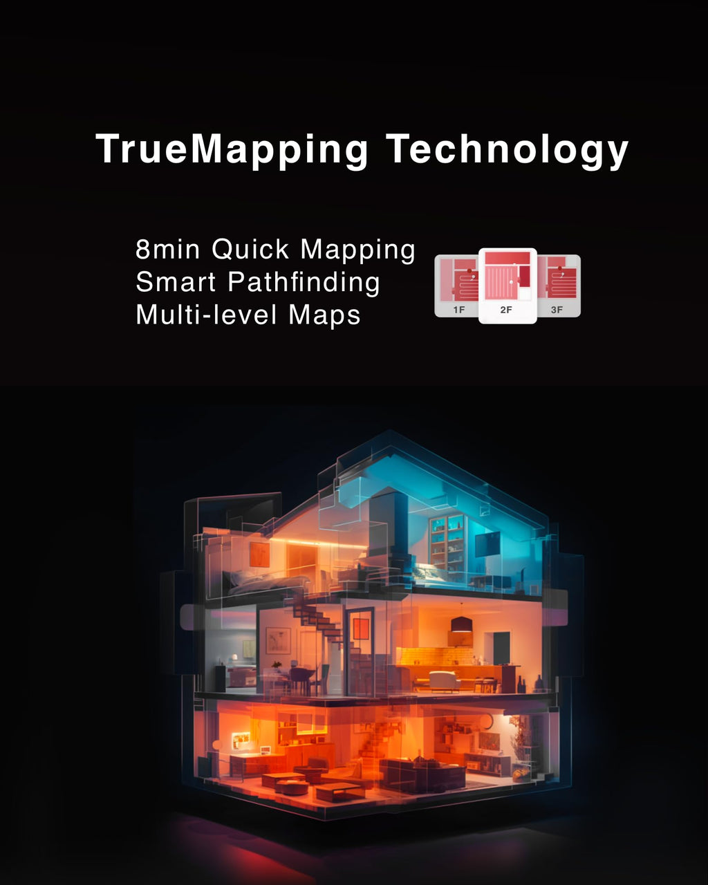 Yeedi C12 Robot Vacuum Cleaner and Mop, 8000Pa Strong Suction, ZeroTangle Brush, Smart Navigation, Self-Charging, White