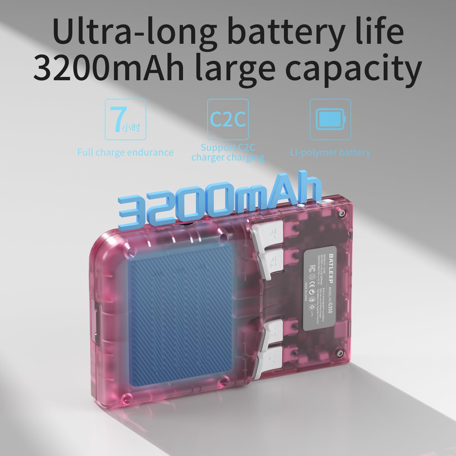 G350 Retro Handheld Game Console , G350 Retro Gaming Console 3.5'' IPS Screen Linux System Built-in 64G TF Card 20+Emulators Pre-Installed 4371 Games Retro Game Console with 3200mAh Battery Black