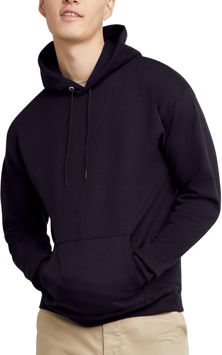 Hanes EcoSmart Hoodie, Midweight Fleece, Pullover Hooded Sweatshirt for Men