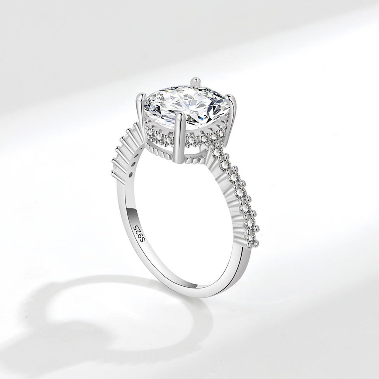 925 Sterling Silver Rings for Women Wedding Anniversary Jewelry Christmas Birthday Gift Engagement Rings