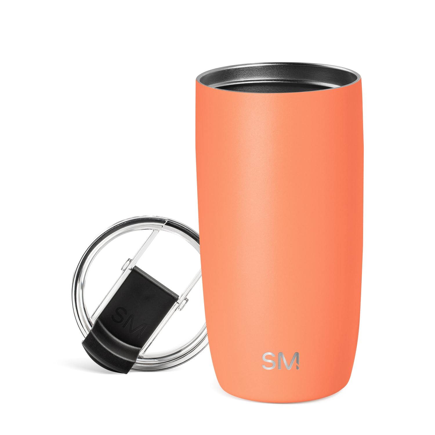 Simple Modern Travel Coffee Mug Tumbler with Flip Lid | Reusable Insulated Stainless Steel Cold Brew Iced Coffee Cup Thermos | Gifts for Women Men Him Her | Voyager Collection | 20oz | Midnight Black