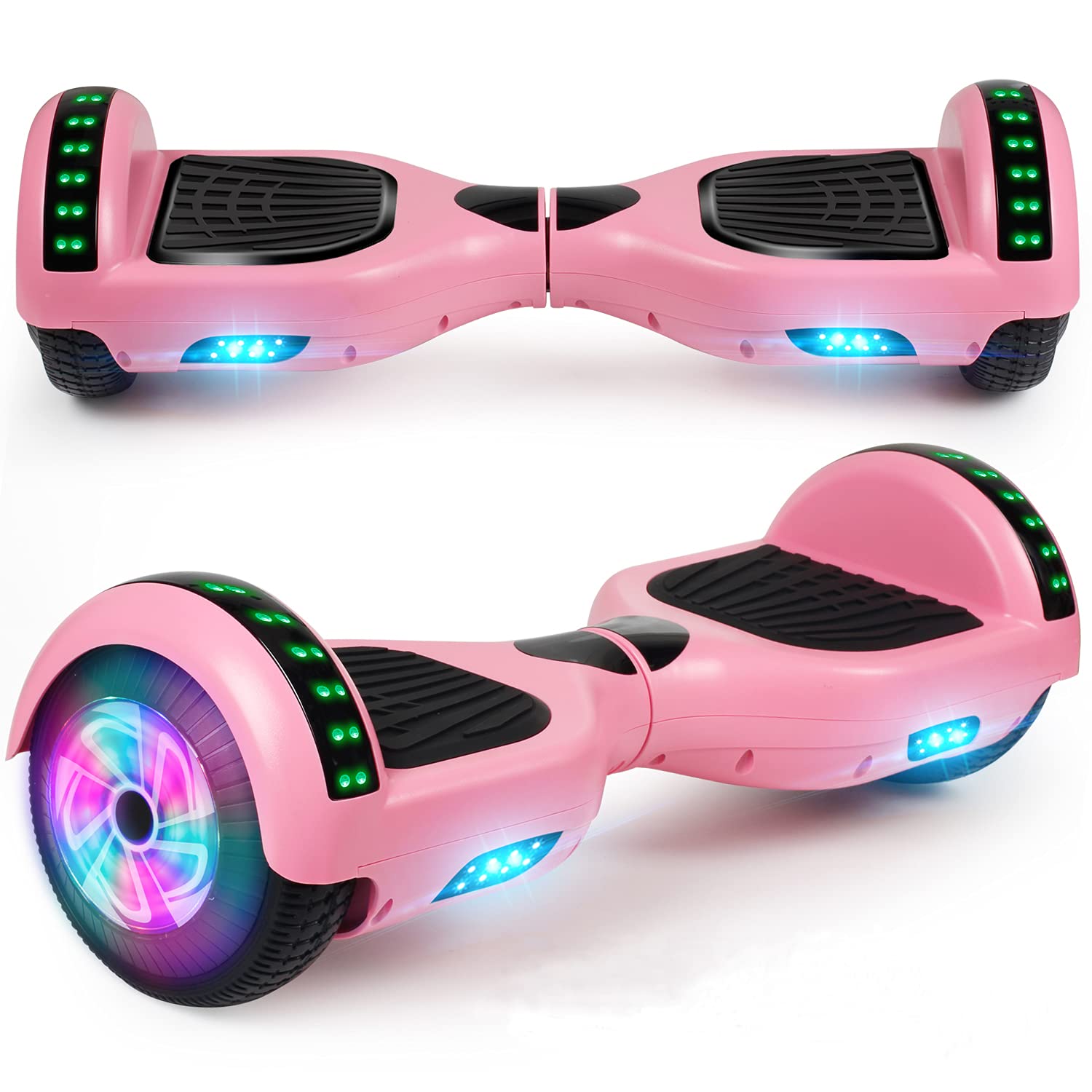 LIEAGLE Hoverboard, 6.5" Self Balancing Scooter Hover Board with Bluetooth Wheels LED Lights for Kids Adults