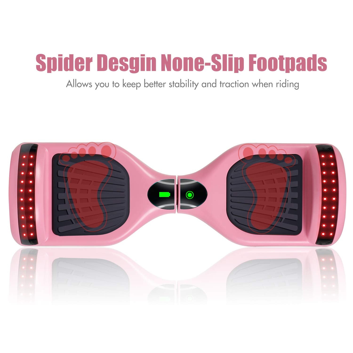 LIEAGLE Hoverboard, 6.5" Self Balancing Scooter Hover Board with Bluetooth Wheels LED Lights for Kids Adults