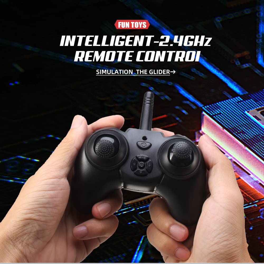 RC Airplane,RC Plane, 2.4GHz 2 Channels RTF RC Aircraft with 3-Axis Gyro for Beginner Easy to Speedy Fly Glider Toys with 2 Extra Batteries [ 3 Batteries ] White