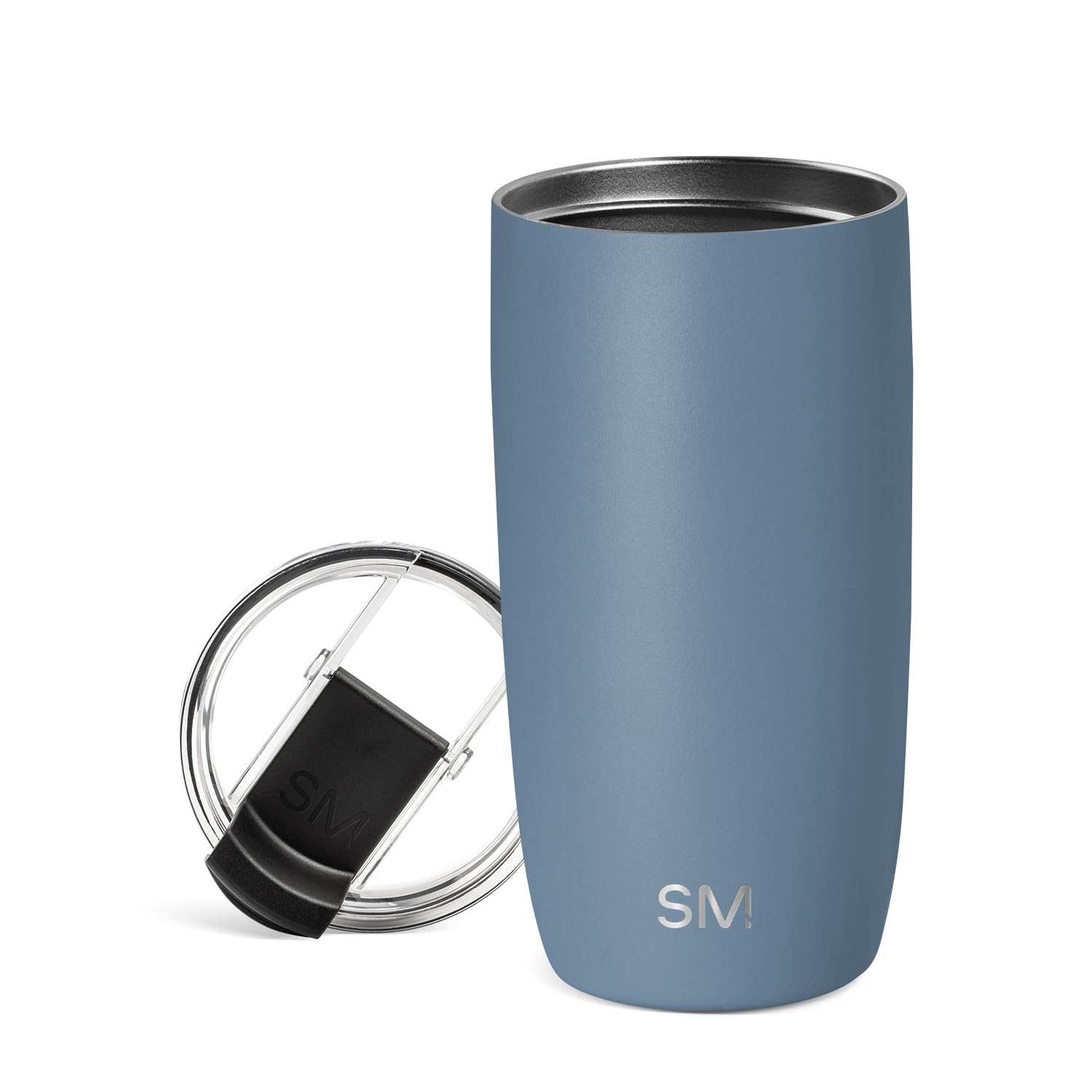 Simple Modern Travel Coffee Mug Tumbler with Flip Lid | Reusable Insulated Stainless Steel Cold Brew Iced Coffee Cup Thermos | Gifts for Women Men Him Her | Voyager Collection | 20oz | Midnight Black
