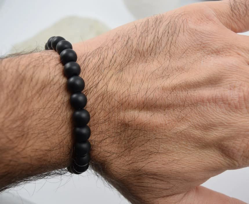 WFJ Black Obsidian Hematite Triple Protection Bracelets Set - Tiger Eye Beaded Natural Stone Bracelet for Men Women Gemstone (10MM)