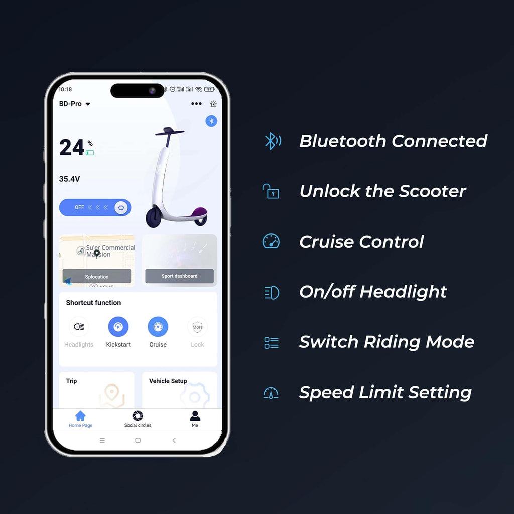 VOLPAM Electric Scooter, 350W/500W Powerful Motor, 8.5"/10" Solid Tires, 19/22Mph, 28/23/21/16 Miles Max Range, Dual Braking