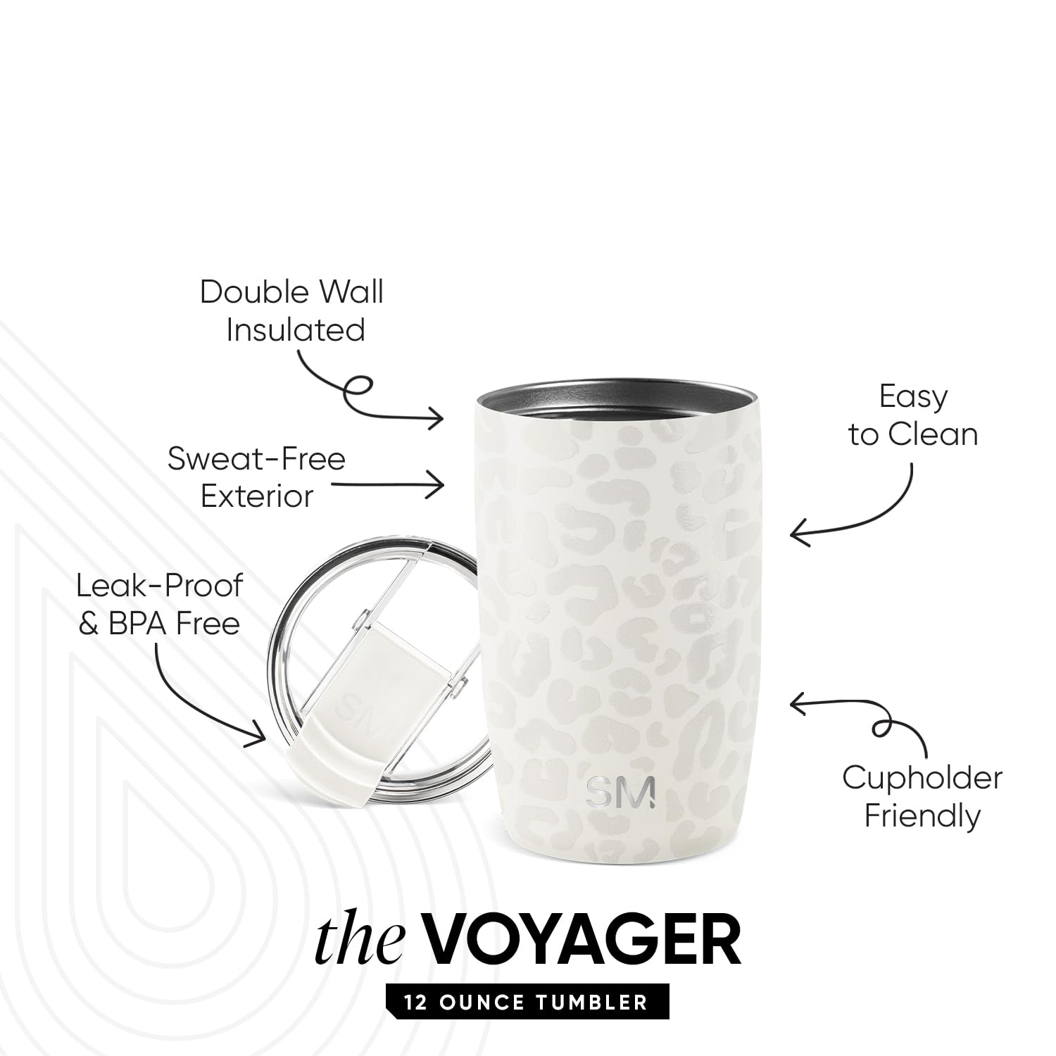 Simple Modern Travel Coffee Mug Tumbler with Flip Lid | Reusable Insulated Stainless Steel Cold Brew Iced Coffee Cup Thermos | Gifts for Women Men Him Her | Voyager Collection | 20oz | Midnight Black