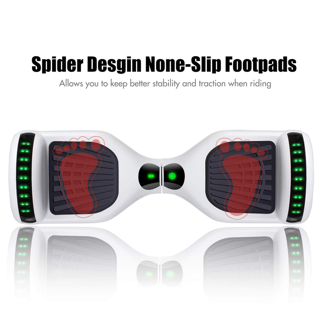 LIEAGLE Hoverboard, 6.5" Self Balancing Scooter Hover Board with Bluetooth Wheels LED Lights for Kids Adults