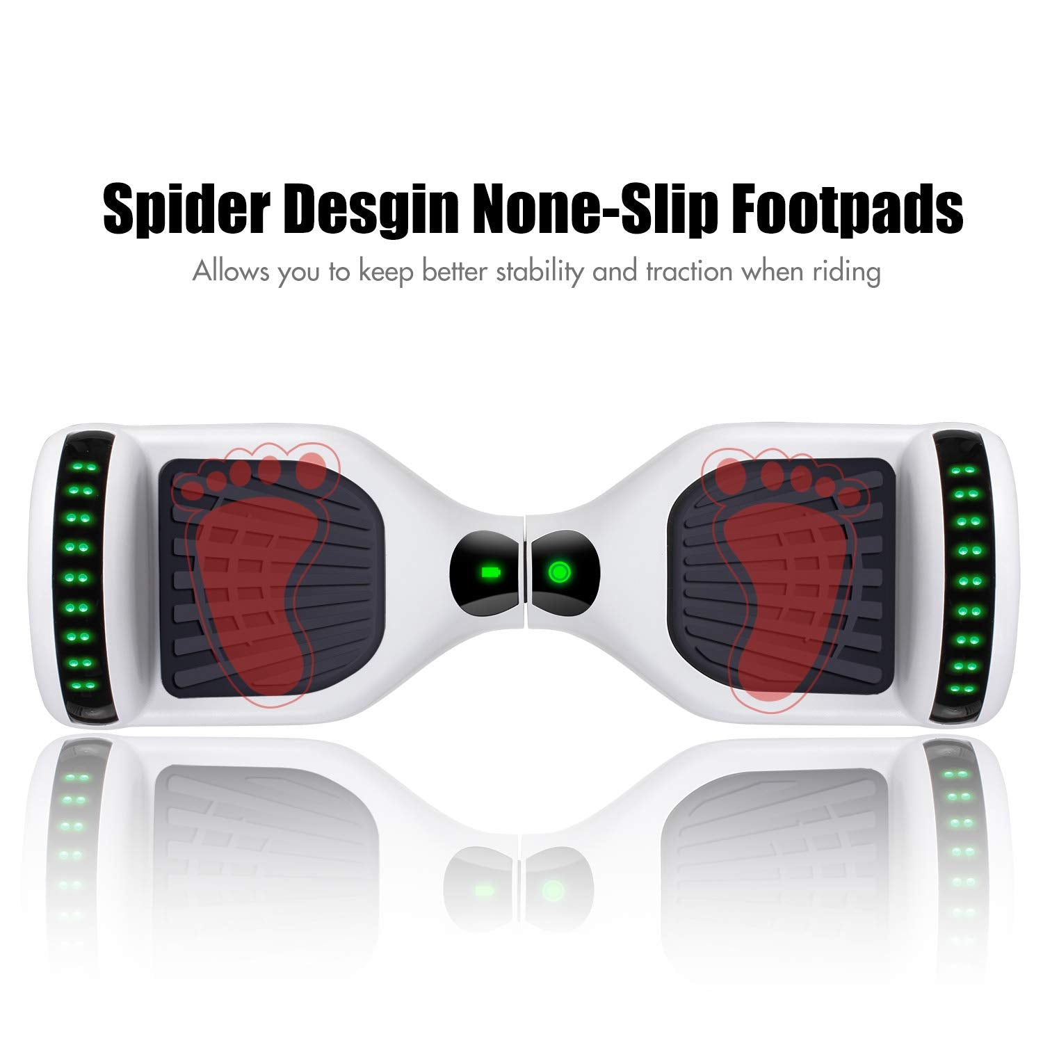 LIEAGLE Hoverboard, 6.5" Self Balancing Scooter Hover Board with Bluetooth Wheels LED Lights for Kids Adults