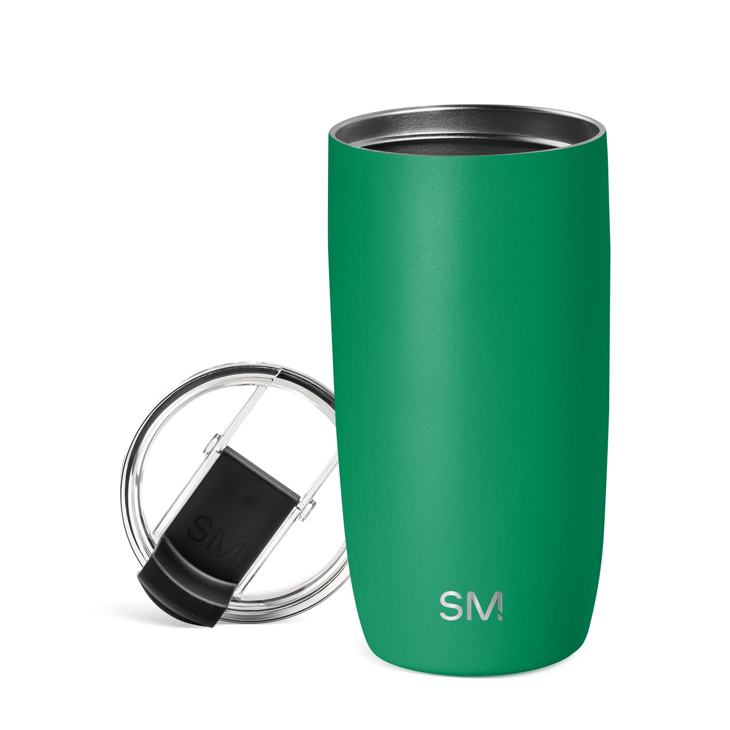 Simple Modern Travel Coffee Mug Tumbler with Flip Lid | Reusable Insulated Stainless Steel Cold Brew Iced Coffee Cup Thermos | Gifts for Women Men Him Her | Voyager Collection | 20oz | Midnight Black