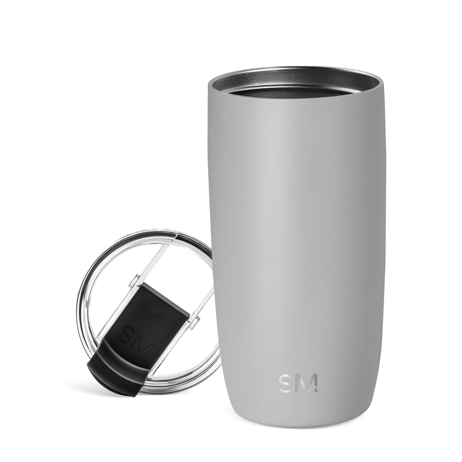 Simple Modern Travel Coffee Mug Tumbler with Flip Lid | Reusable Insulated Stainless Steel Cold Brew Iced Coffee Cup Thermos | Gifts for Women Men Him Her | Voyager Collection | 20oz | Midnight Black
