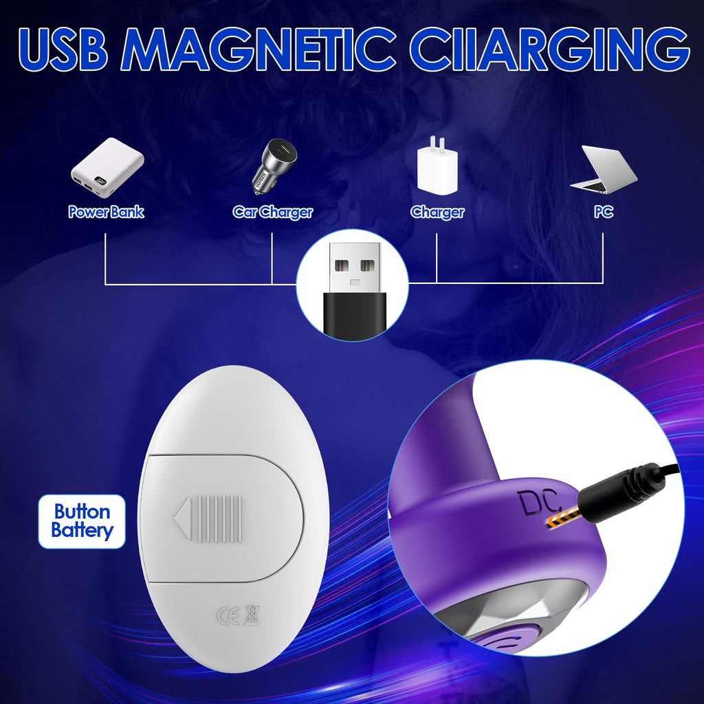 Anal Plug Sex Toys Vibrator – Silicone Butt Plugs Training Kit with Remote Control, 10 Vibration Modes, Prostate Massager for Adults – Black