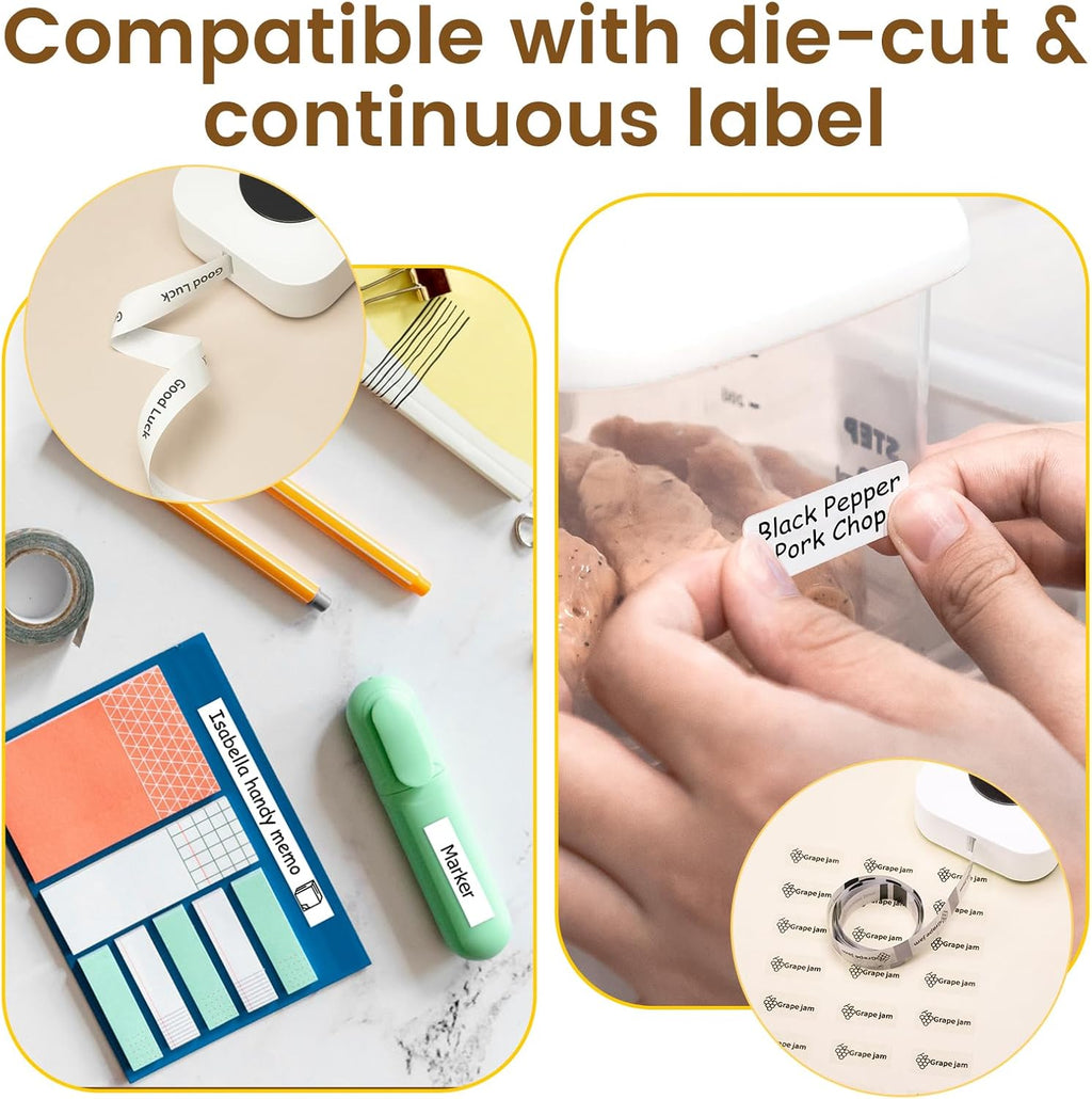 Phomemo D30 Label Maker, Bluetooth Mini Label Maker Machine, Portable Thermal Printer Small Rechargeable Labeler for Kids School Classroom Teacher Supplies, Home Office Labeler Works with Tablet/Phone