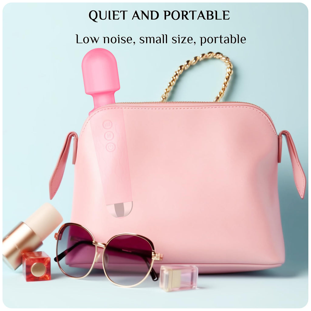 Vibrator Wand,Adult Sex Toy Wand, G Spot Dildo, Clit Vibrator, Sex Vibrators,Clitoris Stimulation,with 8 Speeds & 20 Patterns,Fully Waterproof,Vibrating Wand for her Pleasure (Rose Red)