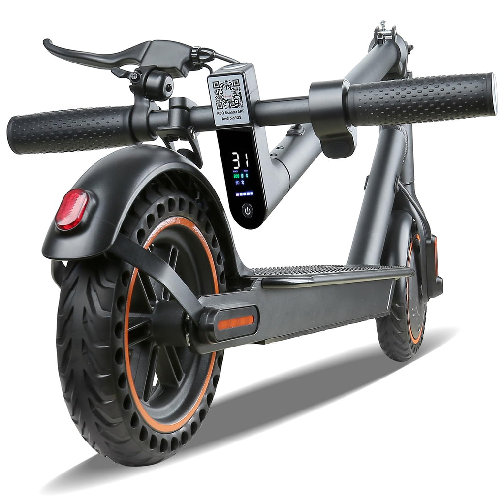 Electric Scooter, 500W Motor, Up to 17-20MPH &19-21 Miles, Commuter Escooter, Foldable E-Scooter for Adults with APP and Dual Braking System Escooter（Orange/Grizzly/Black）